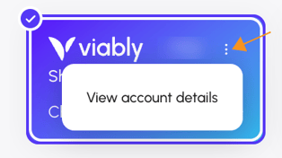 View Viably Account details from the Viably Cash dashboard.