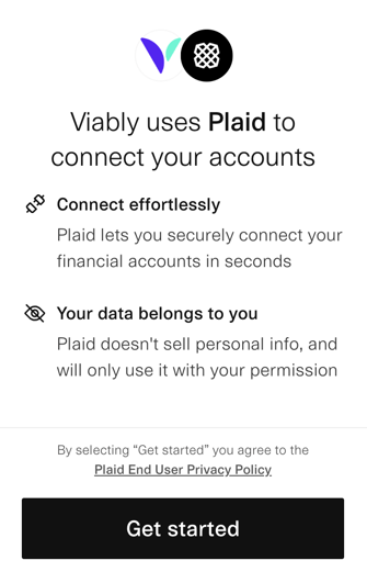 Securely reconnect your bank account to Viably with Plaid.