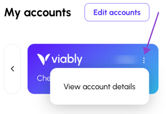 Get your Viably Business account details in a few clicks. 