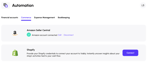 Connect Shopify to Viably via your Viably Automation tab.