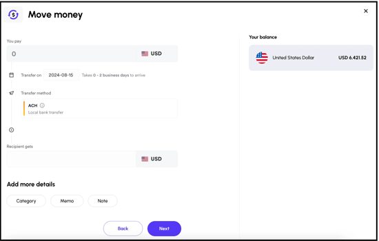 Add the details about your Viably Global payment.