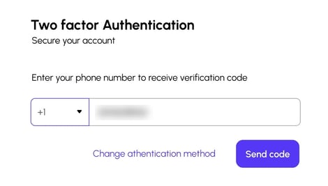 You can secure your Viably account using 2FA via text.