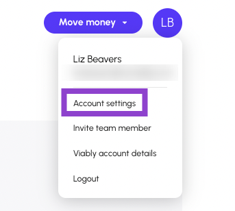 Access your Viably account settings to view monthly statements.